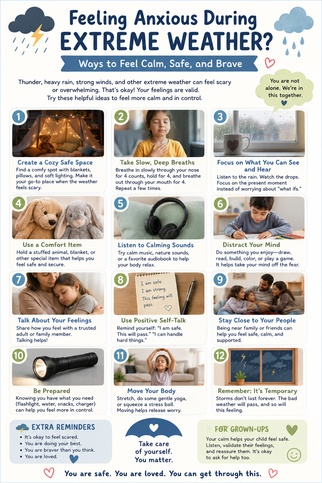 12 coping strategies for feeling anxious during extreme weather — ways to feel calm, safe, and brave for kids and families
